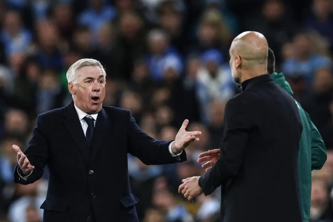 Carlo Ancelotti hace buenas migas con Pep Guardiola