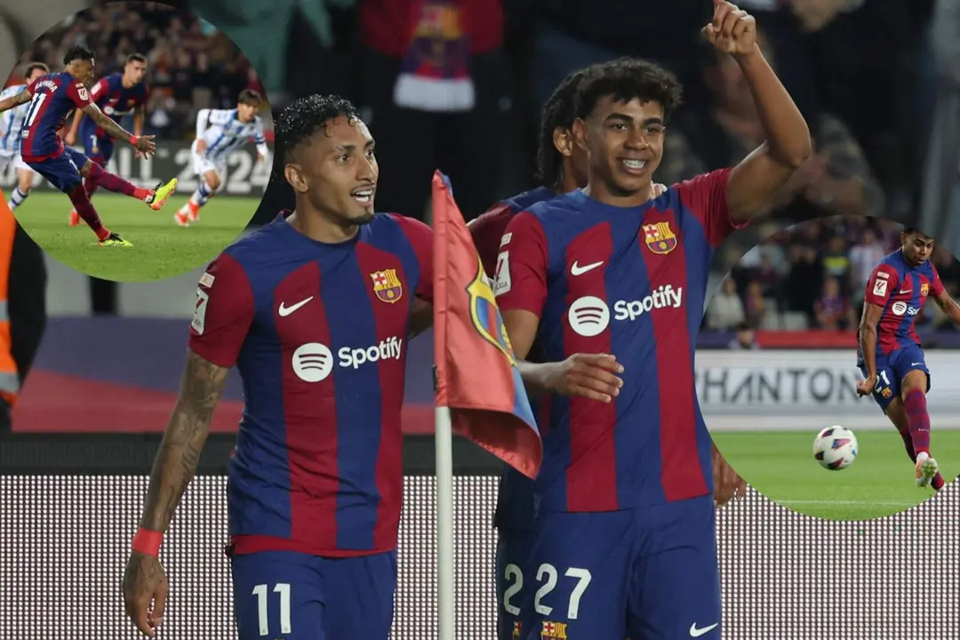 Raphinha y Lamine fueron los grandes protagonistas de la noche