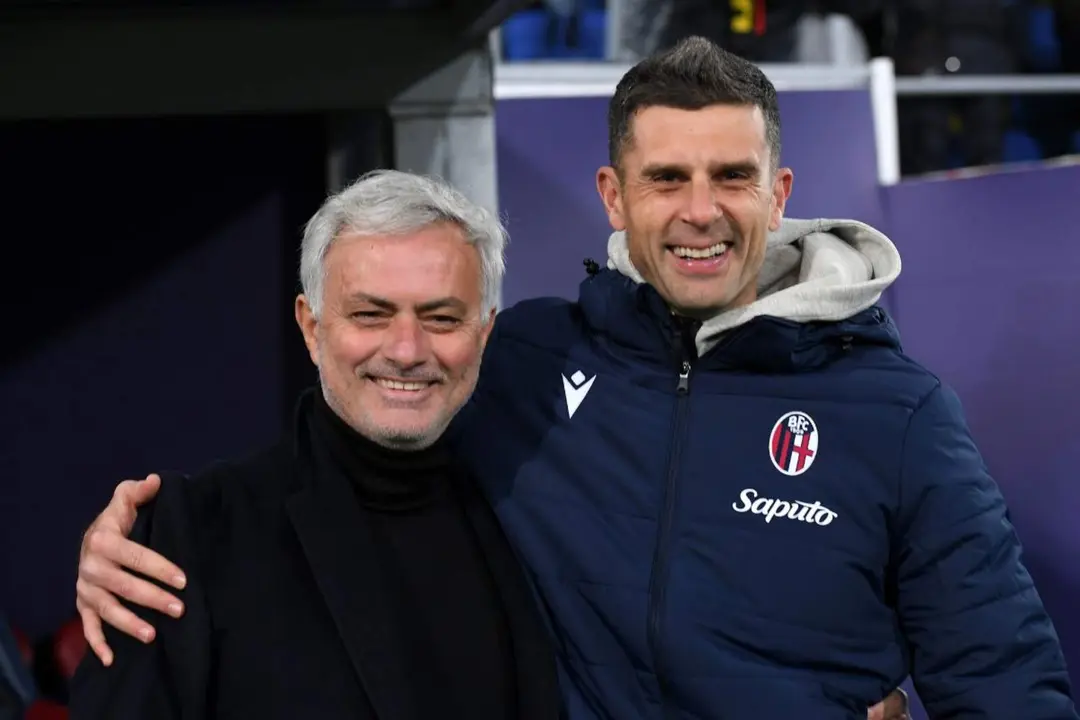 Mourinho y Motta sonrientes