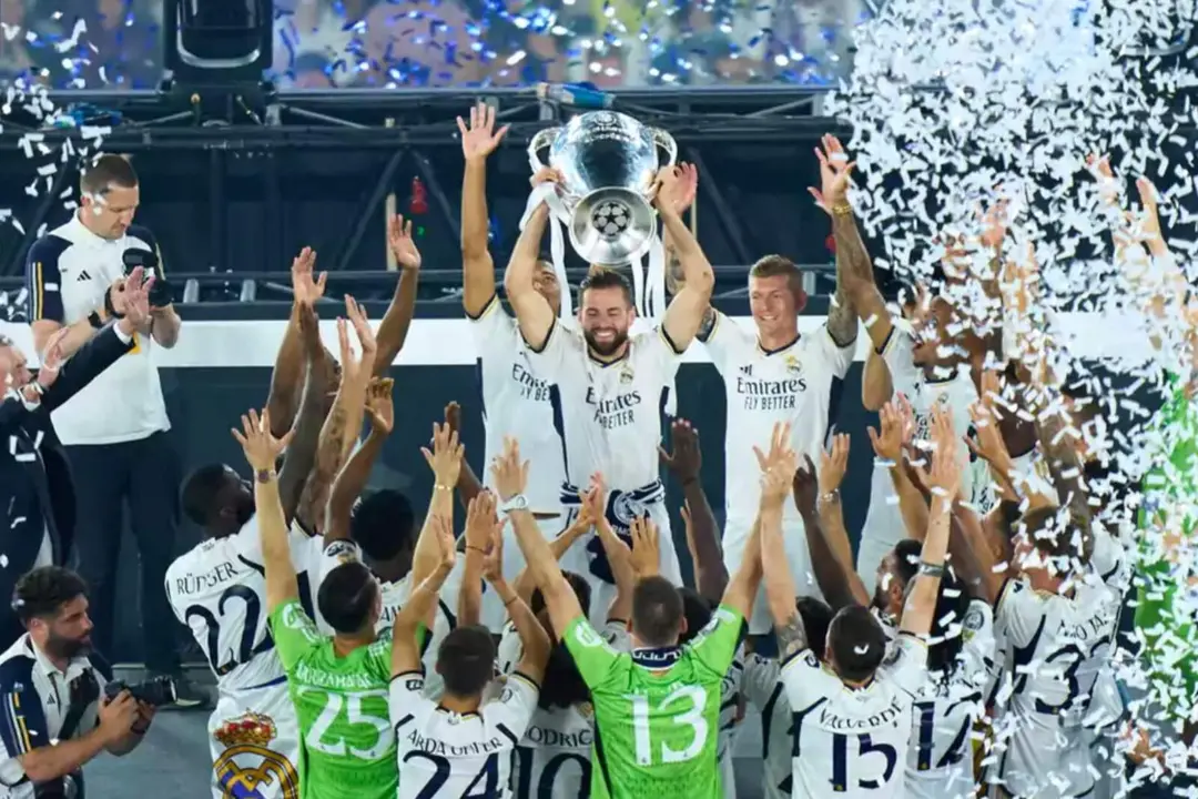 Nacho fue el gran protagonista de la fiesta del Real Madrid