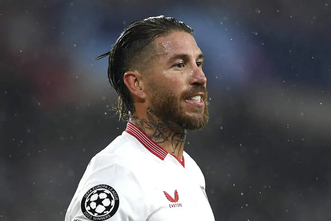 Sergio Ramos durante un partido con el Sevilla