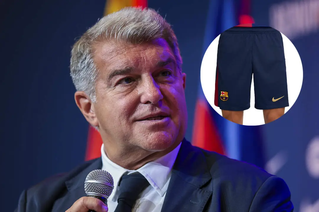 Laporta negocia un patrocinador para los pantalones del Barcelona
