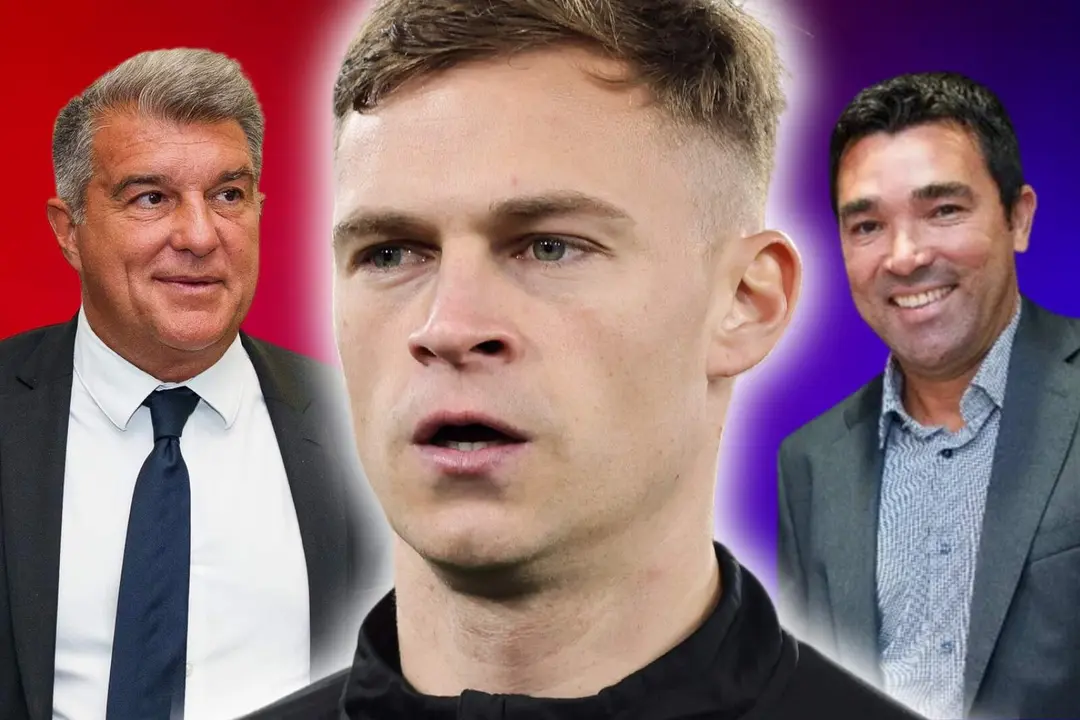 Kimmich, con Deco y Laporta