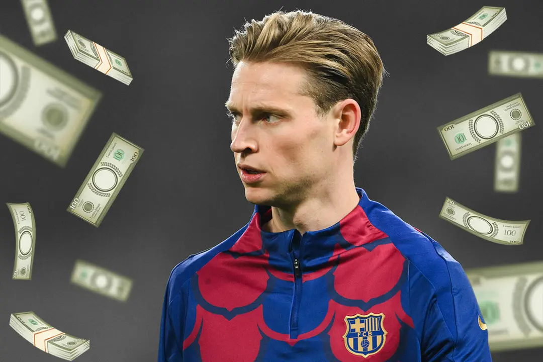 Frenkie de Jong, rodeado de billetes