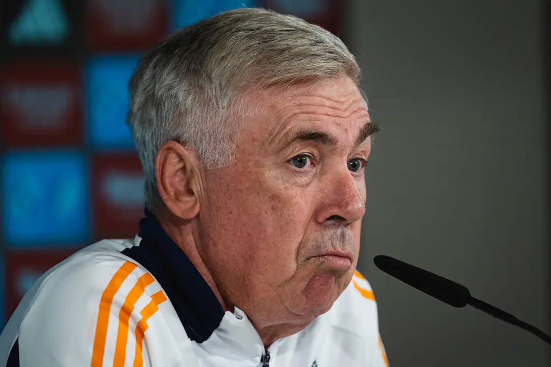 Carlo Ancelotti en rueda de prensa