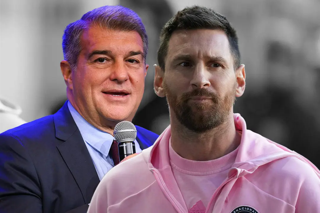 Joan Laporta y Messi