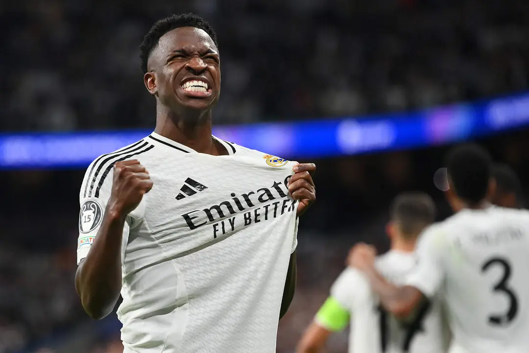 Vinicius celebrando un gol con el Real Madrid | Foto: Getty Images