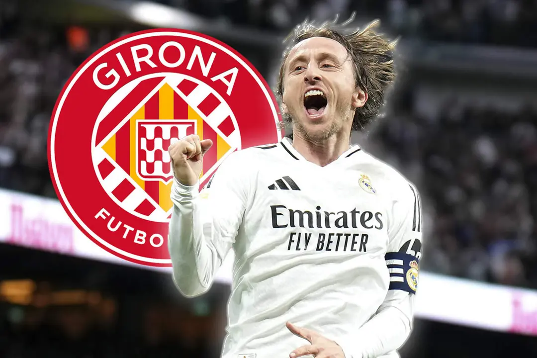 Luka Modric, autor del gol contra el Girona