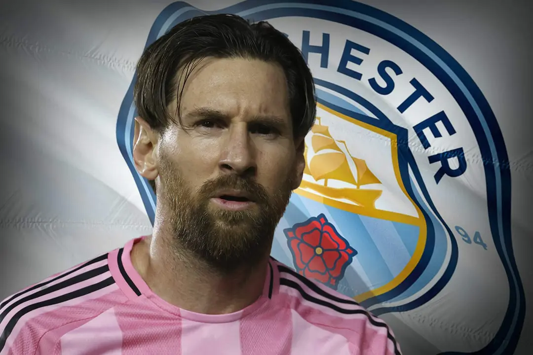 Leo Messi se lleva a una estrella del Manchester City