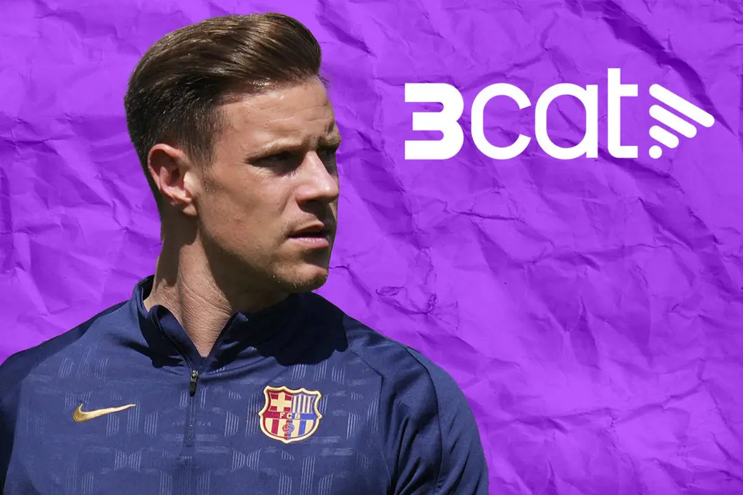 Ter Stegen junto al logo de 3cat