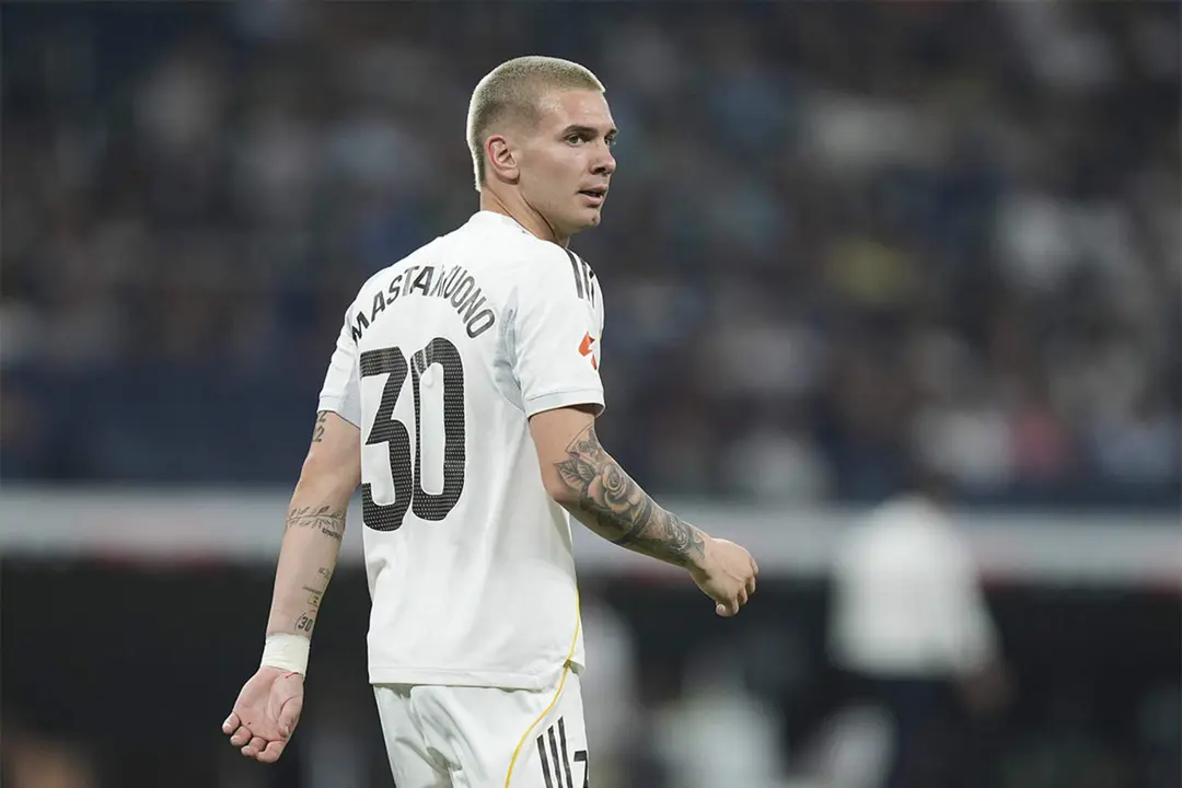 Franco Mastantuono durante un partido con el Real Madrid | Foto: Getty Images, Madrid-Barcelona