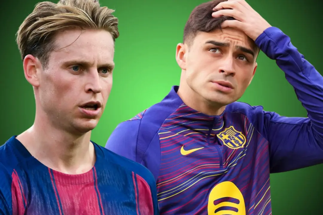 Frenkie y Pedri piden alguna ayuda en el centro del campo