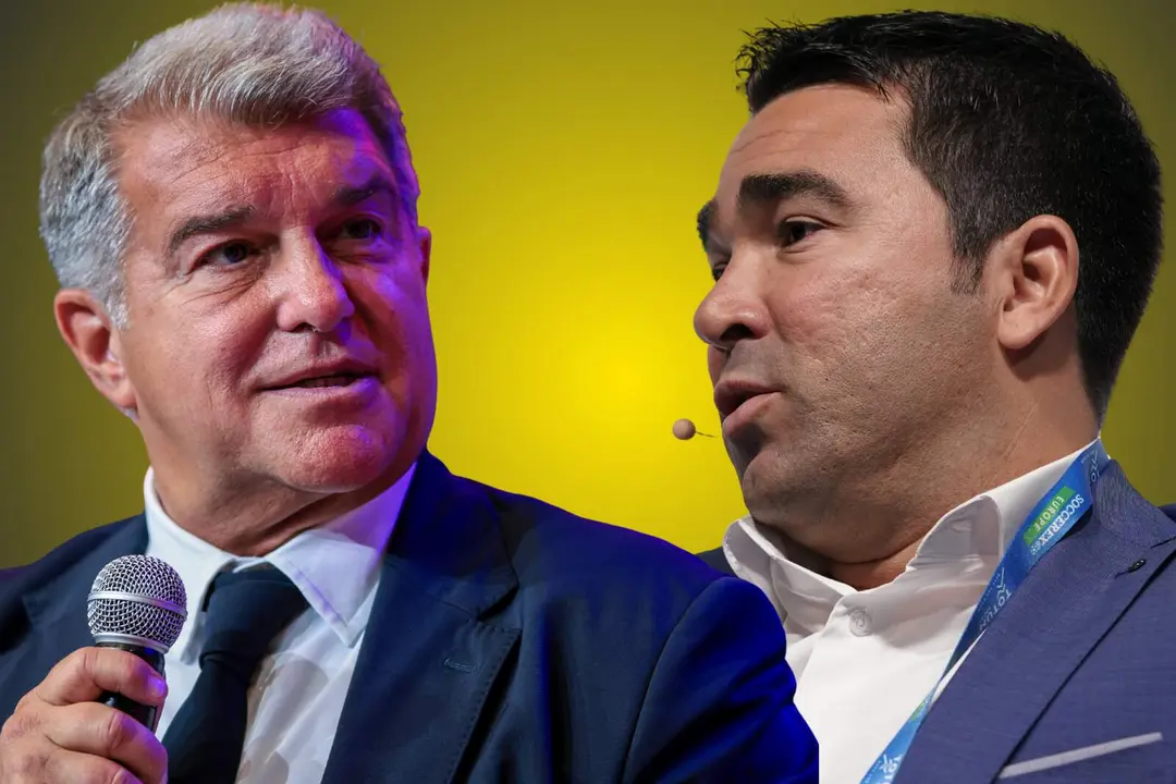 Joan Laporta junto a Deco.