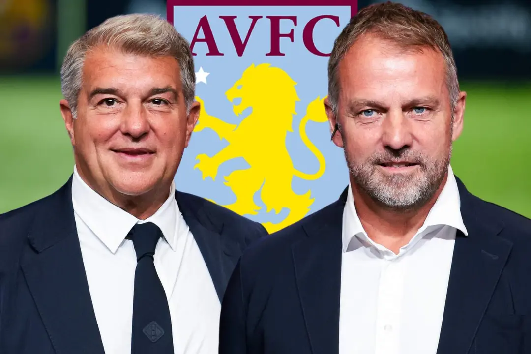 Laporta y Hansi Flick, pendientes del Aston Villa