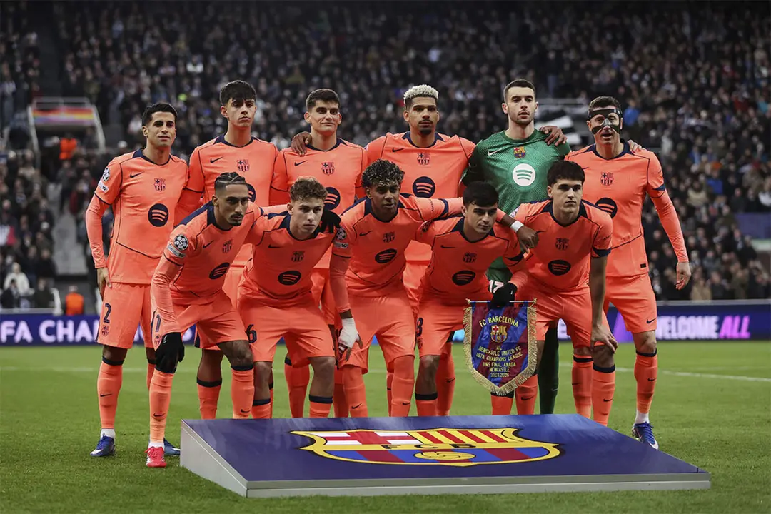 Once inicial del FC Barcelona contra el Newcastle