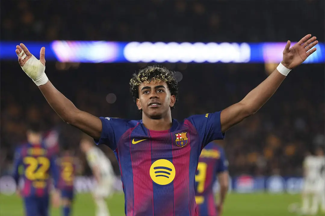 Lamine Yamal fue una de las figuras del FC Barcelona contra el Newcastle.
