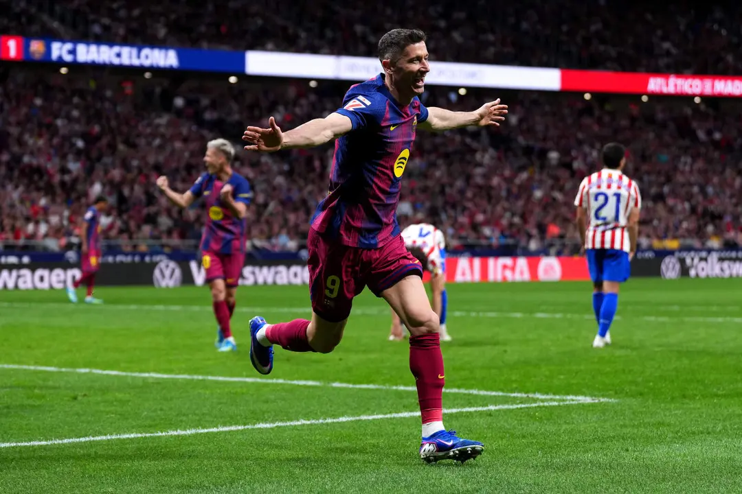 Lewandowski celebrando un gol con el FC Barcelona | Getty Images