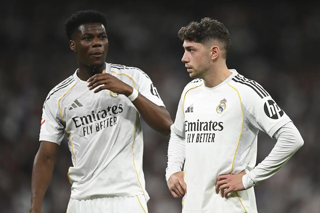 Tchouam&eacute;ni y Fede Valverde, durante un partido con el Real Madrid | Getty Images