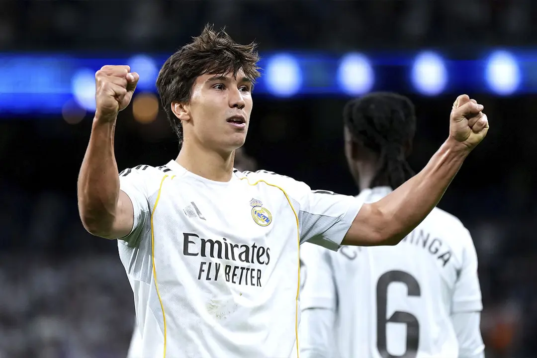Gonzalo Garc&iacute;a celebrando un gol con el Real Madrid | Angel Martinez (Getty Images)