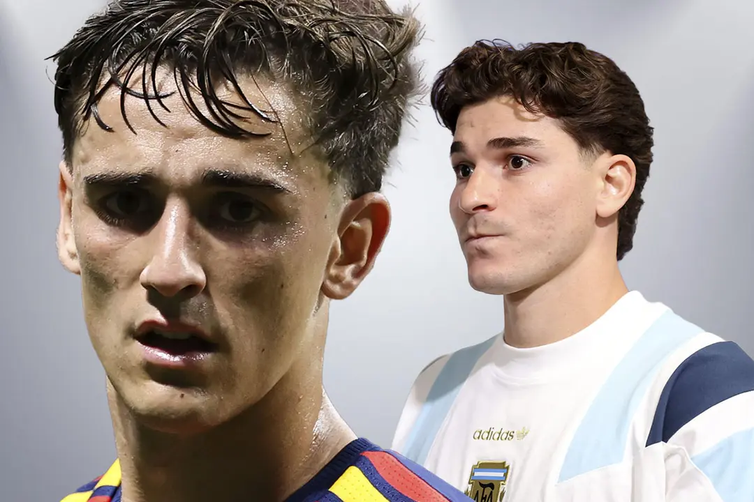 Gavi abre las puertas del Bar&ccedil;a a Juli&aacute;n &Aacute;lvarez | Foto: Getty Images, Madrid-Barcelona