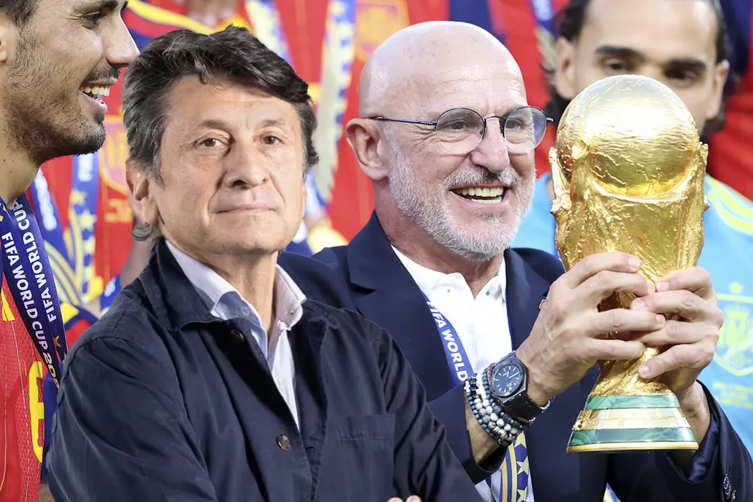 Jos&eacute; F&eacute;lix D&iacute;az junto a Luis de la Fuente | Foto: Getty Images, Madrid-Barcelona