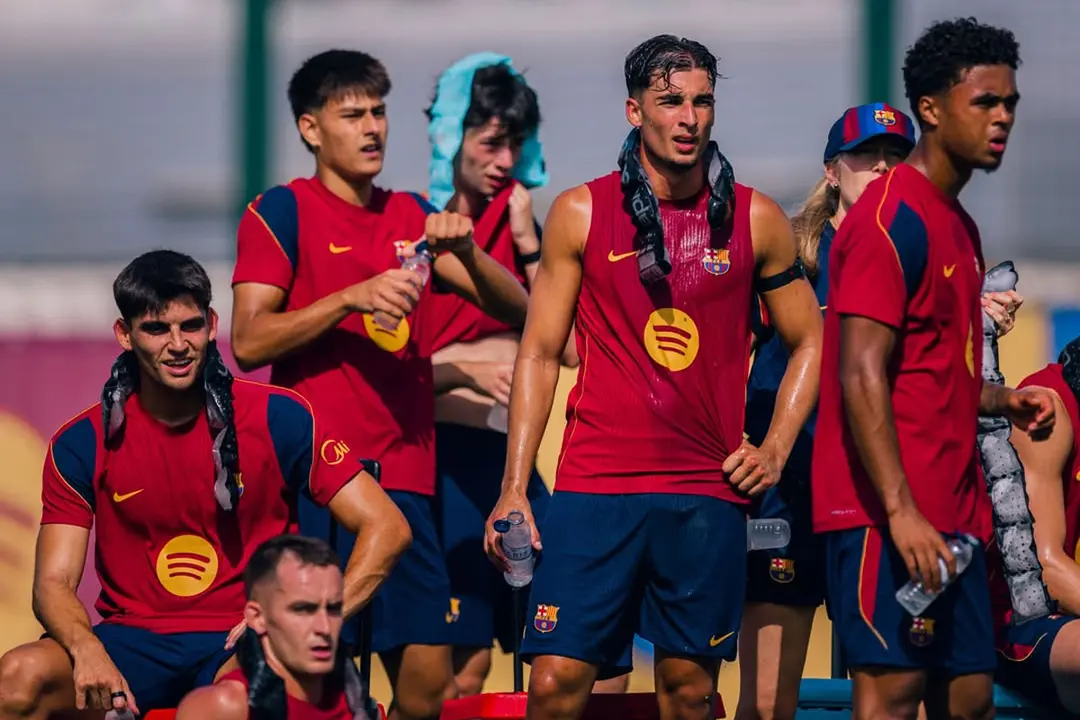 Jugadores del FC Barcelona durante un entrenamiento | Foto: FC Barcelona