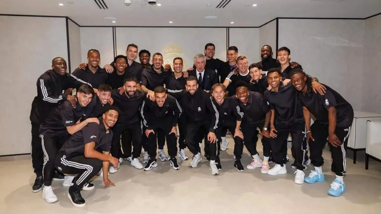 Davide Ancelotti fue el gran ausente en la foto celebrando la Liga del Madrid