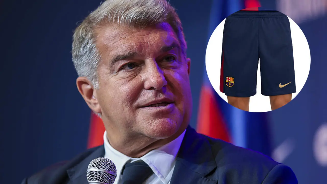 Laporta negocia un patrocinador para los pantalones del Barcelona