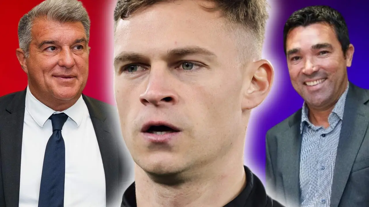 Kimmich, con Deco y Laporta