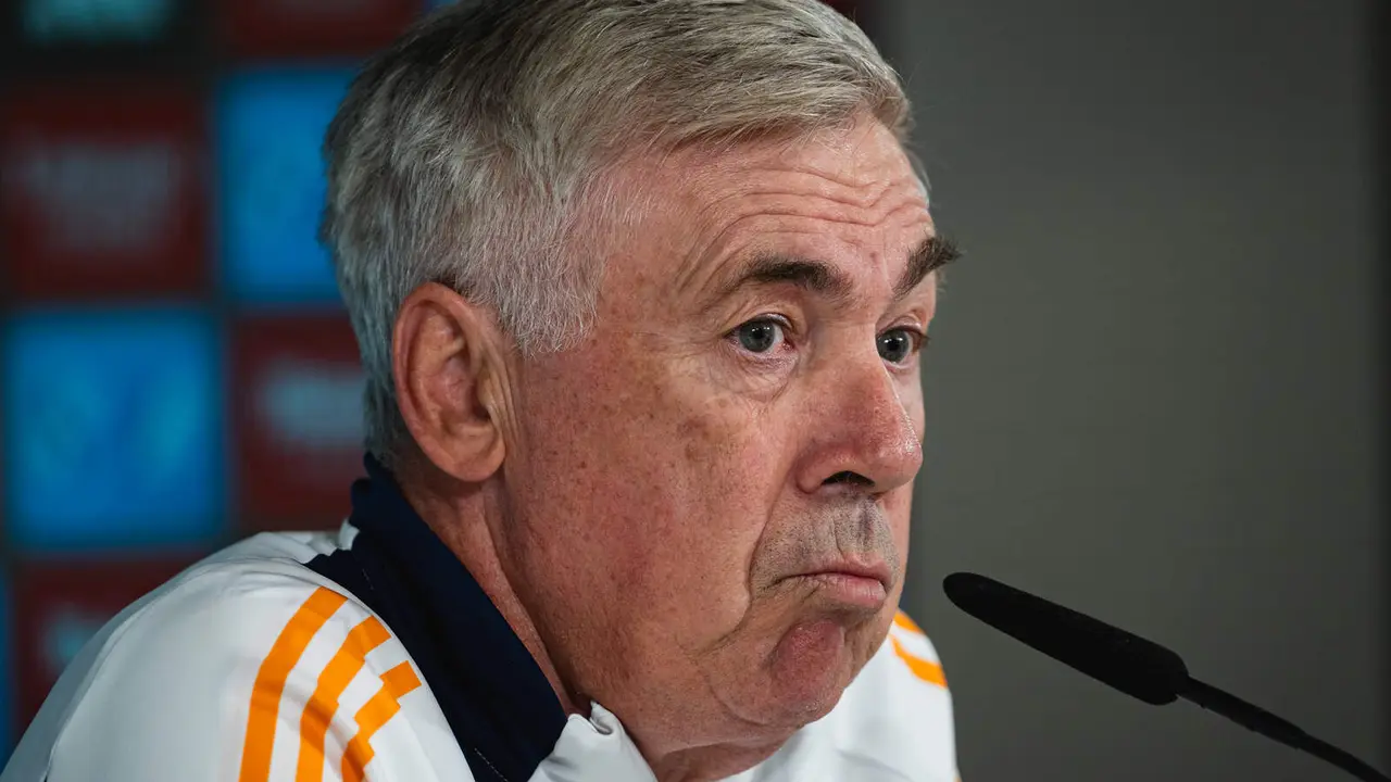 Carlo Ancelotti en rueda de prensa