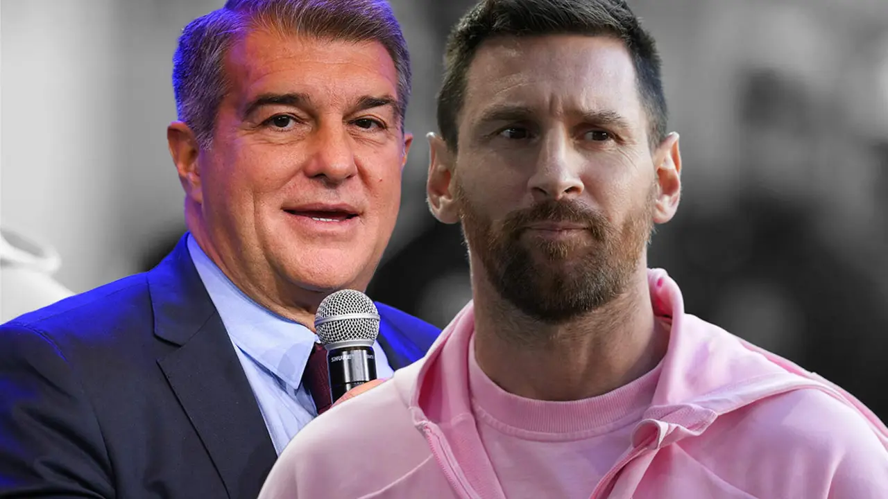 Joan Laporta y Messi