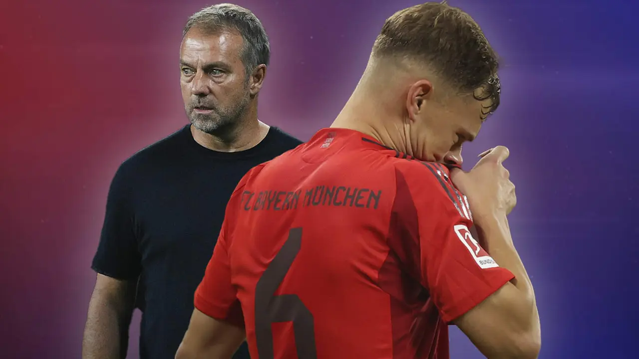 Hansi Flick habla con Kimmich