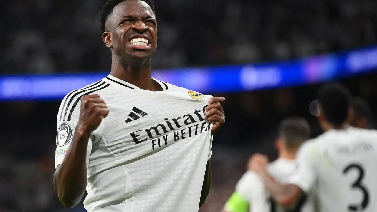 Vinicius celebrando un gol con el Real Madrid | Foto: Getty Images