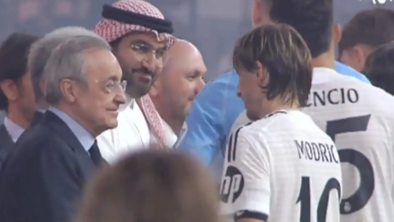 Esto es lo que le dijo Florentino a Modric al final del partido