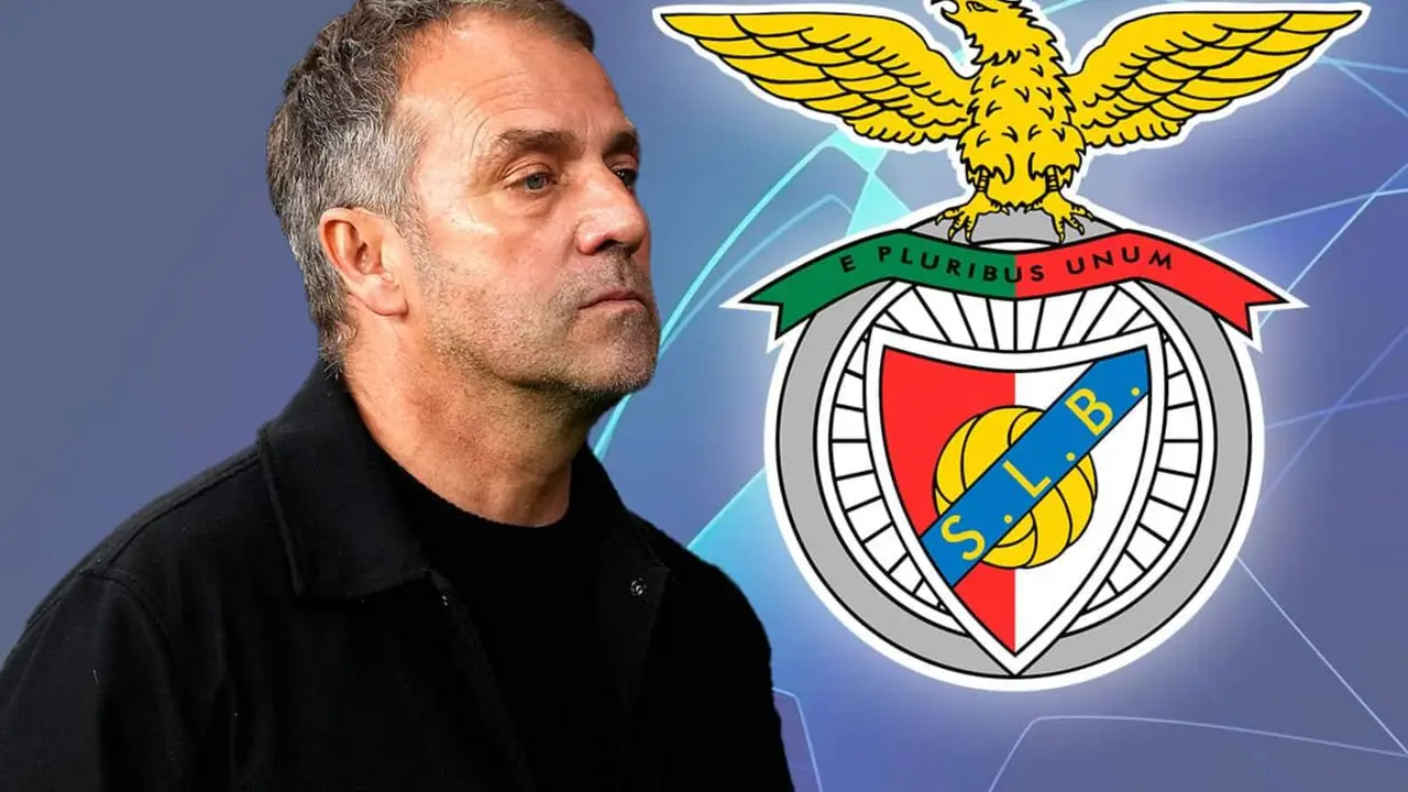 Hansi Flick, atento al jugador del Benfica