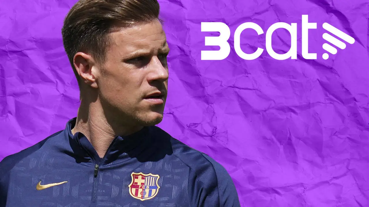Ter Stegen junto al logo de 3cat