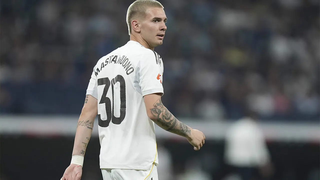 Franco Mastantuono durante un partido con el Real Madrid | Foto: Getty Images, Madrid-Barcelona