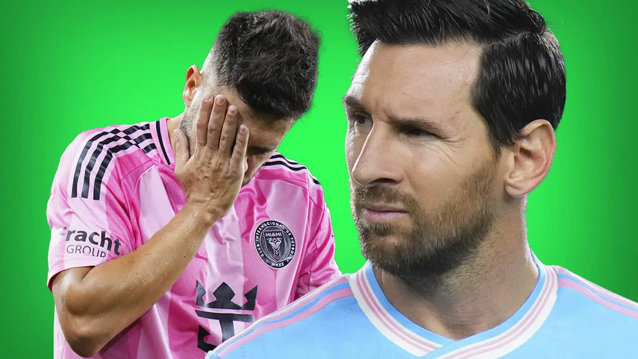 Leo Messi se despide de Jordi Alba