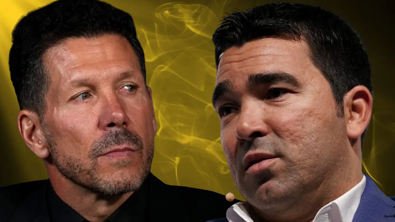 Deco le regala el jugador a Simeone