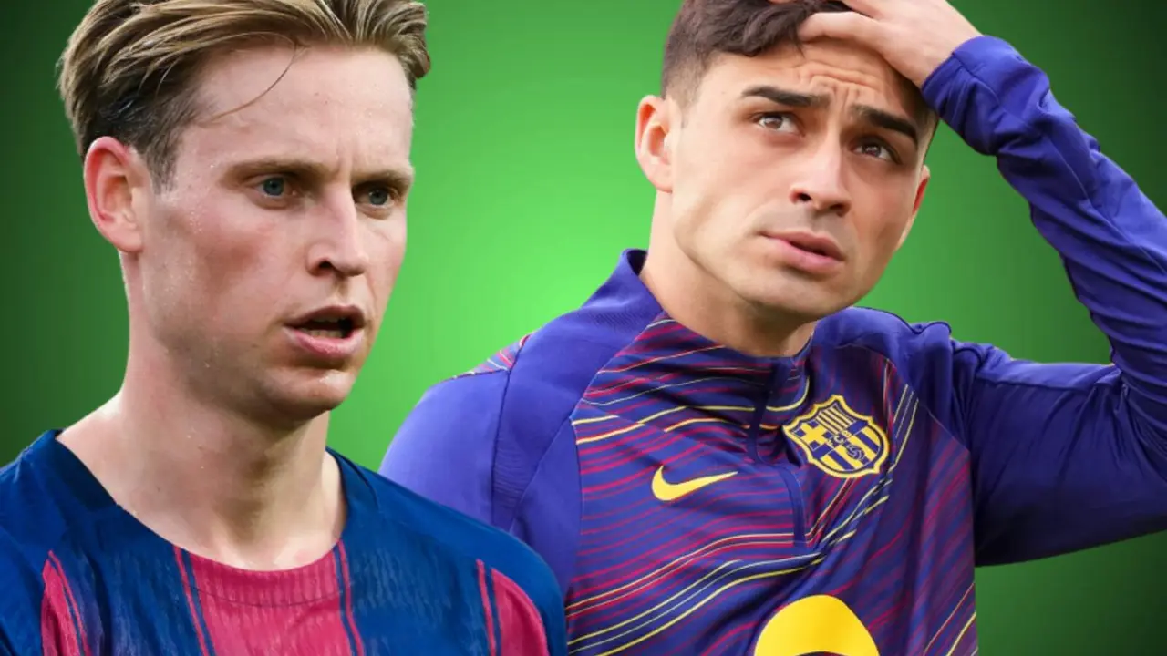 Frenkie y Pedri piden alguna ayuda en el centro del campo