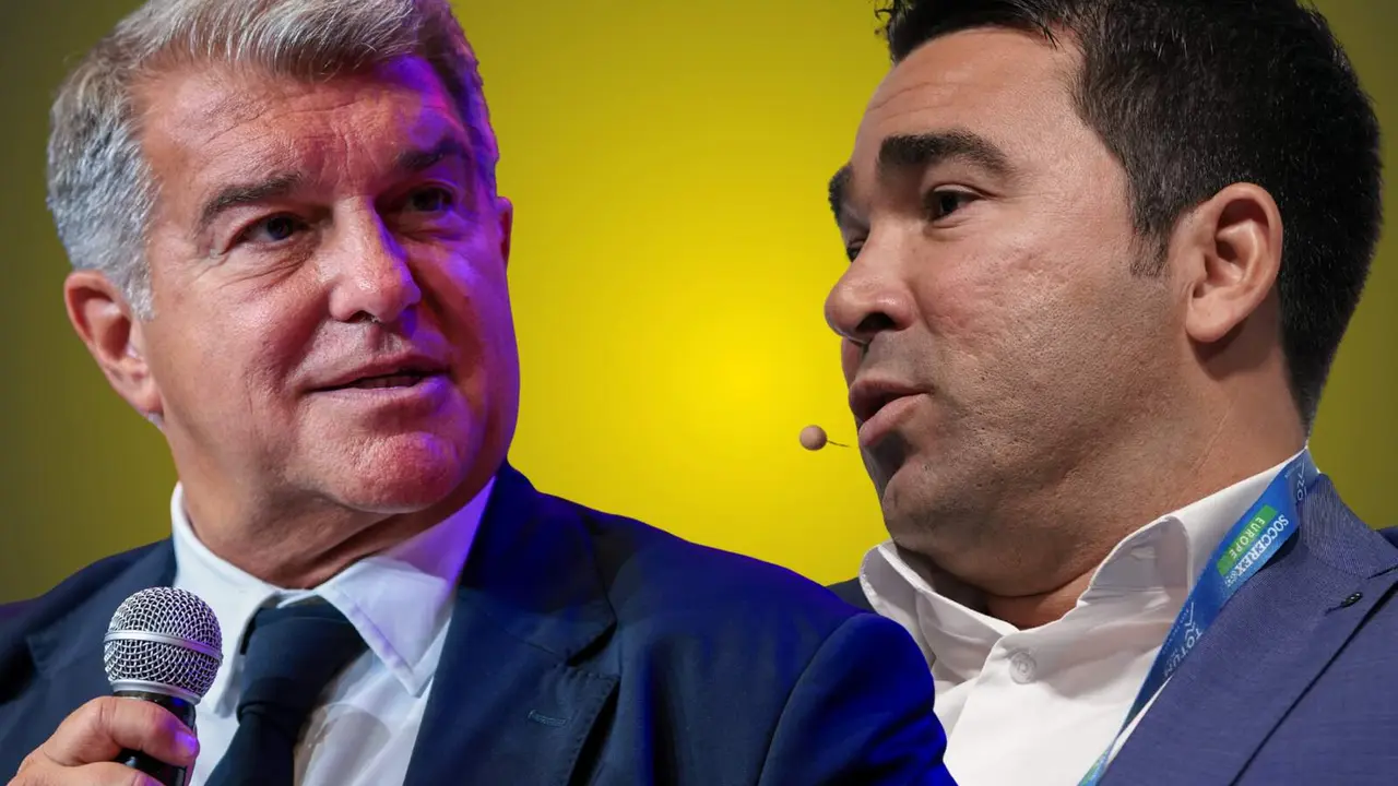 Joan Laporta junto a Deco.