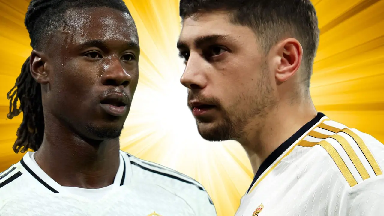 Eduardo Camavinga junto a Fede Valverde.