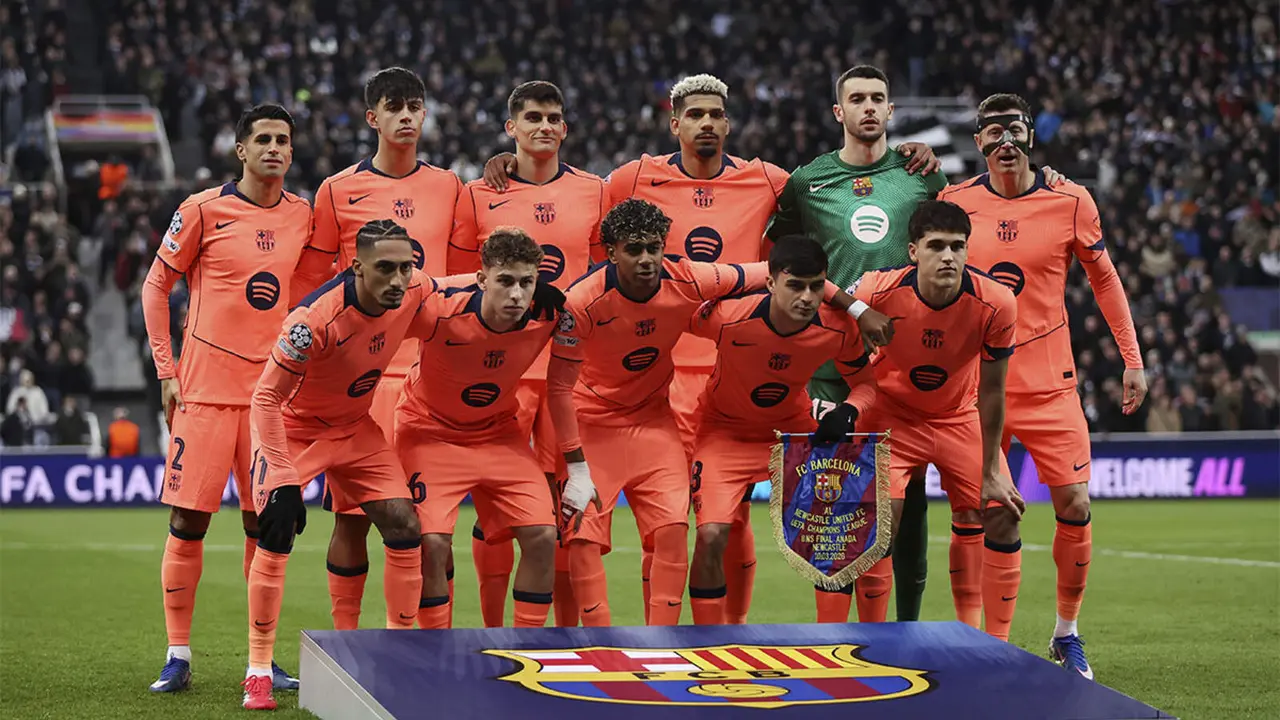 Once inicial del FC Barcelona contra el Newcastle