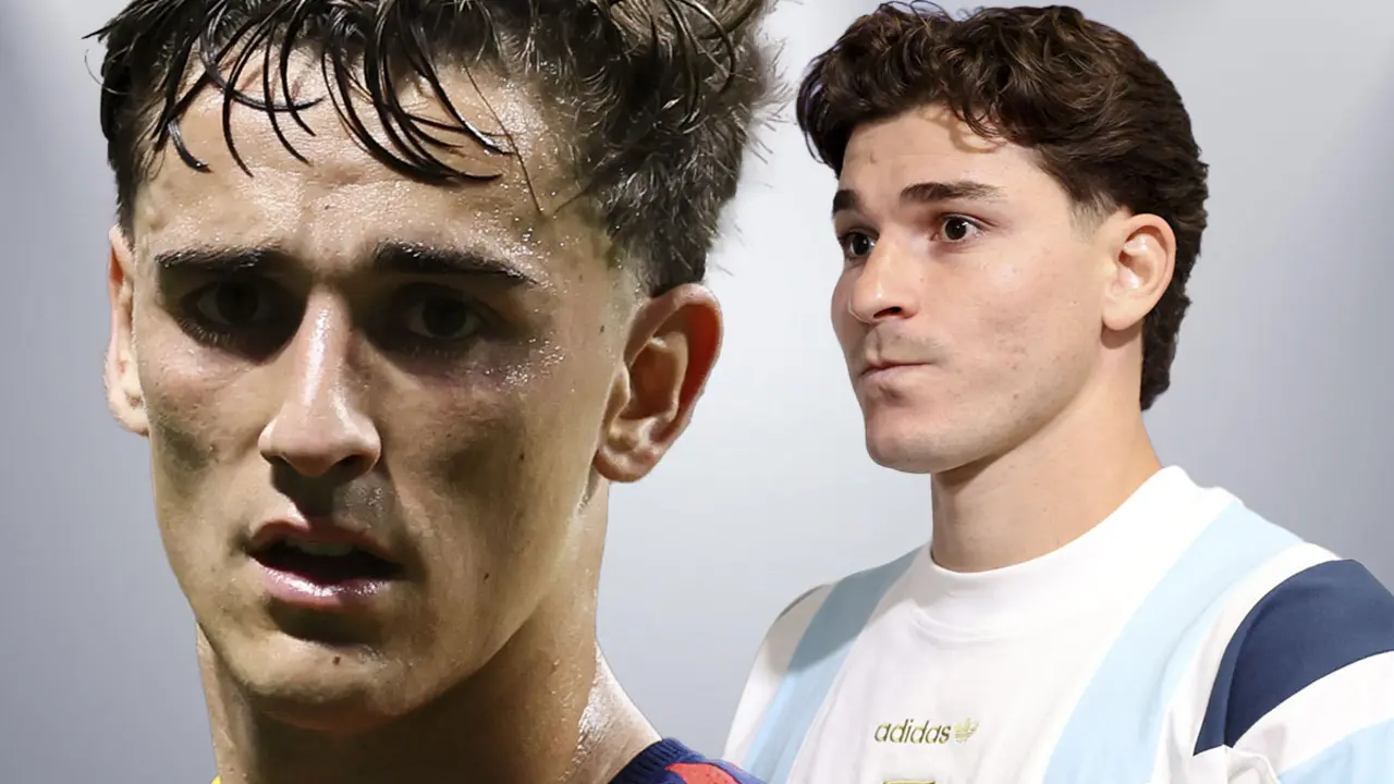 Gavi abre las puertas del Bar&ccedil;a a Juli&aacute;n &Aacute;lvarez | Foto: Getty Images, Madrid-Barcelona