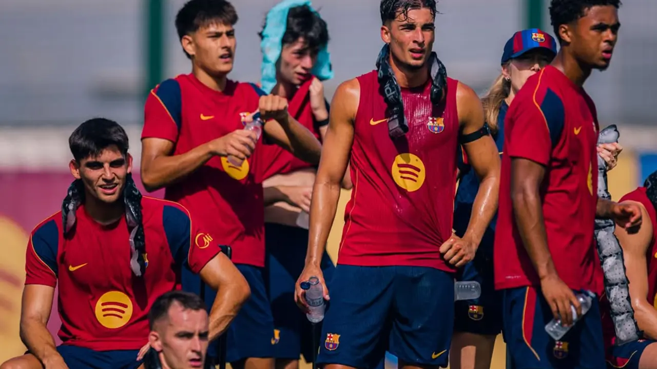 Jugadores del FC Barcelona durante un entrenamiento | Foto: FC Barcelona