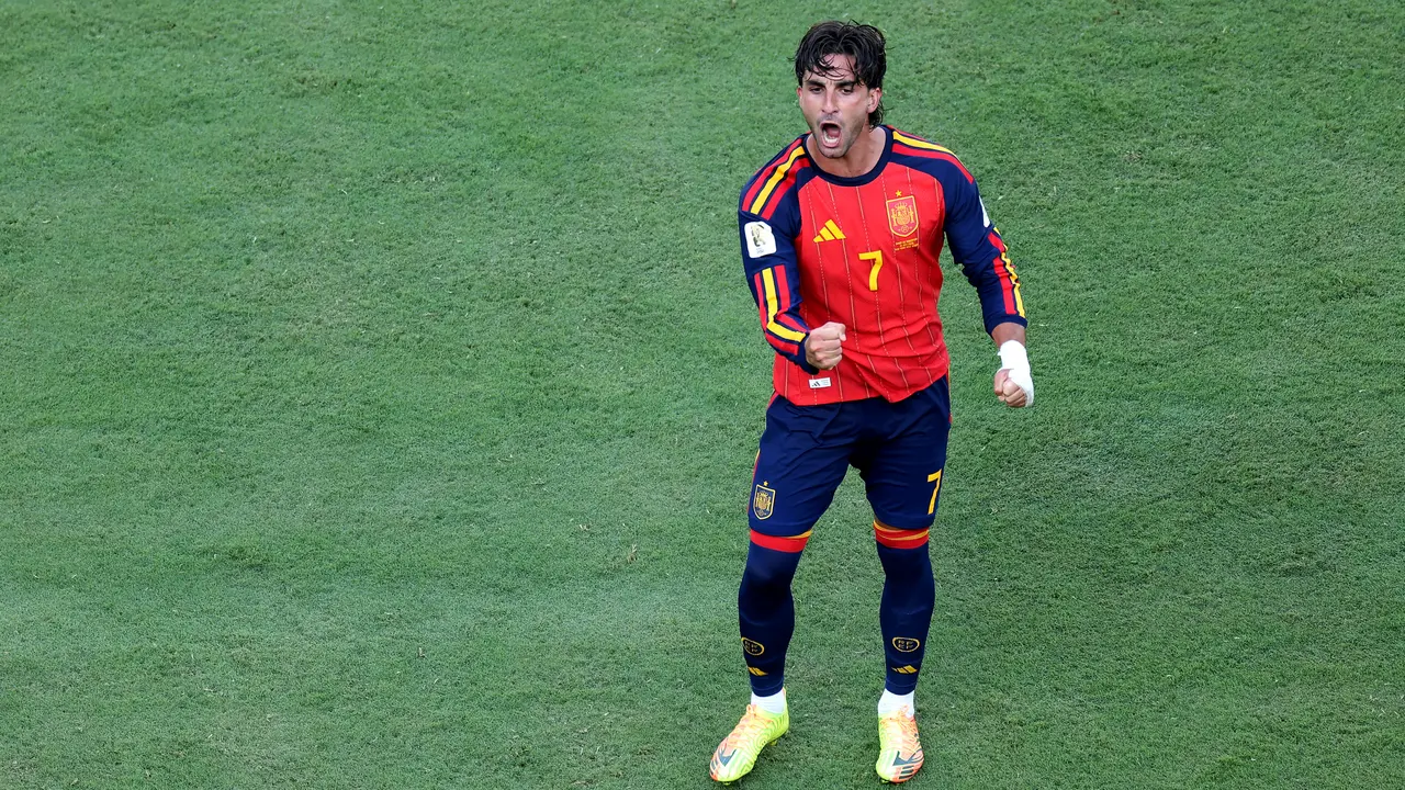 Ferran Torres celebrando con Espa&ntilde;a | Foto: Kevin C. Cox (Getty Images)