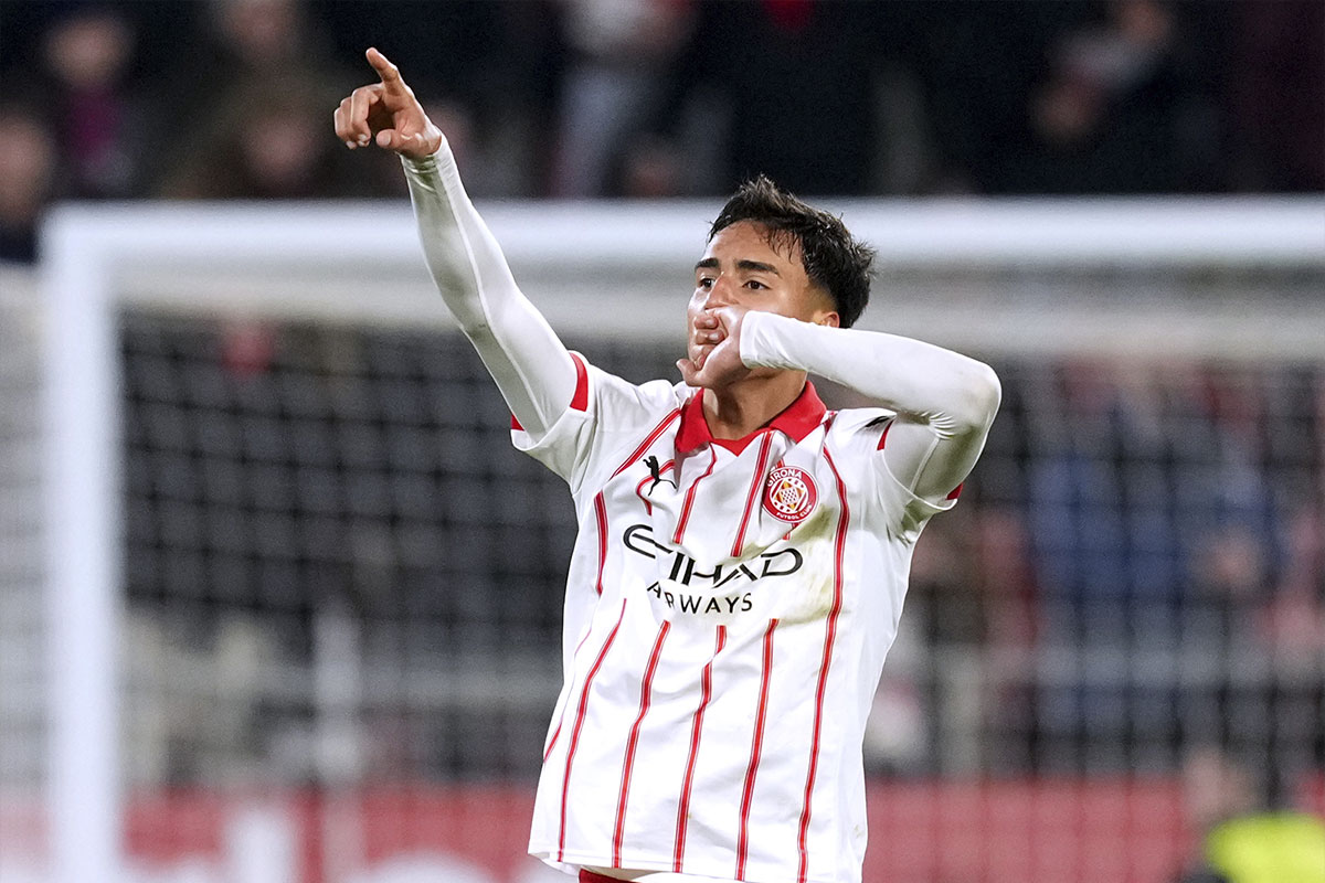 Vitor Reis durante un partido con el Girona | Getty Images