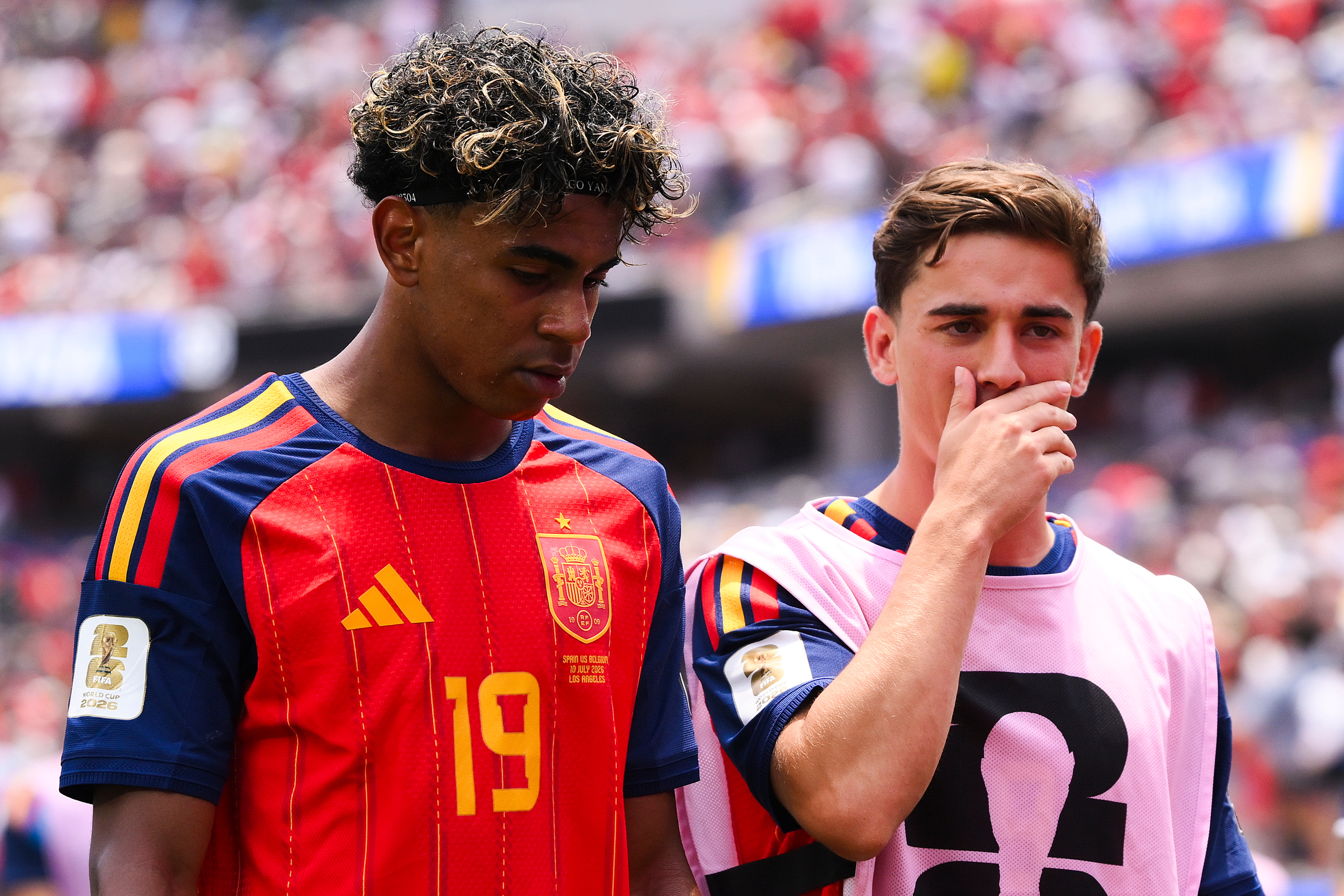Lamine Yamal y Gavi durante un partido con España | Foto: David Ramos (Getty Images)