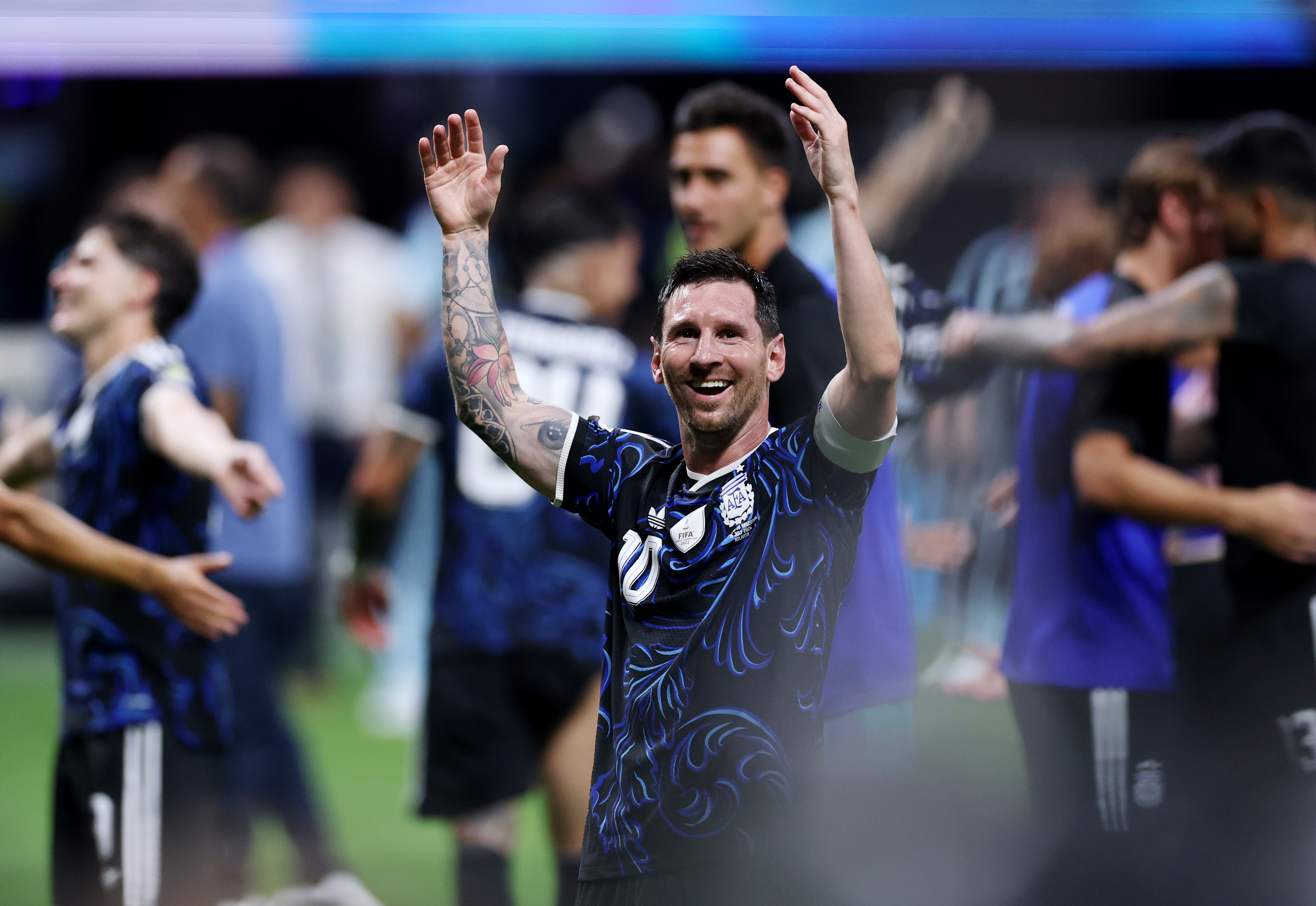 Leo Messi celebrando el pase a la final del Mundial 2026 con Argentina | Foto: Buda Mendes (Getty Images)