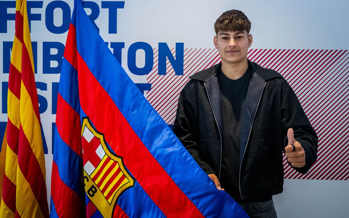 Brian Fariñas tiene contrato con el Barça hasta 2028 | Foto: FC Barcelona